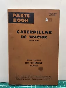 Libretto ricambi trazione diretta Caterpillar D8 14A1 - 14A3860 INCLUSO - Foto 1 di 3
