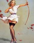 Vintage GIL ELVGREN Pinup Girl QUALITY CANVAS PRINT Poster Sexy Archer XL