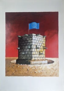 Borislav Sajtinac, Festung Europa, Offsetdruck, handsigniert, nummeriert, 1994 - Bild 1 von 11