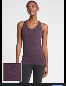 Camiseta sin mangas Athleta Momentum Allure Performance púrpura metálico entrenamiento borgoña nueva con etiquetas - Imagen 1 de 3