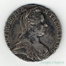 1780 Maria Theresia Silver Taler Edge Inscription Randschrift Maria Theresa D670