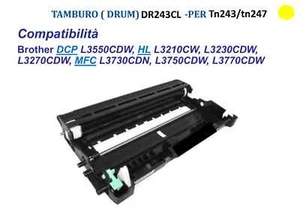 Tamburo Compatibile DR243cl Yellow singolo per brother DCP L3550CDW,HL L3210CW - Foto 1 di 4