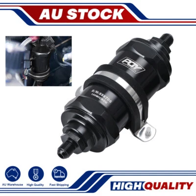 Inline Fuel Filter E85 Ethanol AN6 AN8 AN10 With 100 Micron SS 3 inch Element - image 1 of 4