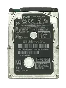 HGST 500GB Laptop Hard Drive HDD 2.5" 5400RPM SATA 3Gb/s 8MB Cache Z5K500-500 - Picture 1 of 2