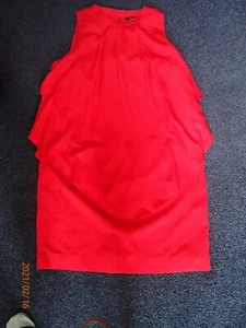 Therapy red sleeveless layered formal party dress size 14 - fully lined - Picture 1 of 3