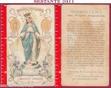 1511 SANTINO HOLY CARD IMMACOLATA CONCEZIONE MEDAGLIA MIRACOLOSA MARINI N. 4 A