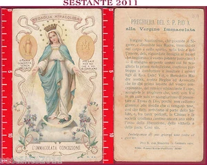 1511 SANTINO HOLY CARD IMMACOLATA CONCEZIONE MEDAGLIA MIRACOLOSA MARINI N. 4 A - Imagen 1 de 1