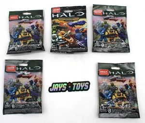 Lot of 5 Halo Mega Construx Mystery Mini Figure Bags - Picture 1 of 2