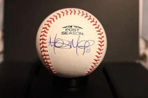 Mitch Moreland Singed 2018 Postseason Baseball Includes Ball Display Case - Picture 1 of 4