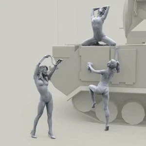 Kit Modelo de Figura de Resina 1/35 Moderno Ruso Sexy Niñas Sin Pintar Sin Montar - Imagen 1 de 5