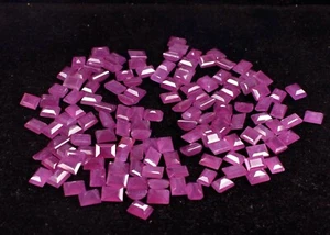 6x4 MM100% Natural Reddish Pink Ruby Baguette Cut Gemstone Lot 22-25 Ct 25 Peace - Picture 1 of 5