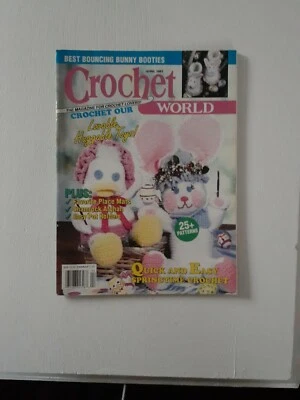 CROCHET WORLD MAGAZINE Loveable Huggable Toys- Place Mats- April1991 - Image 1 of 2