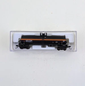 Atlas 4051x N Scale 17,360 Gal Tank Car - ACFX (Black/Orange) - Picture 1 of 2