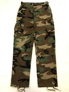 Military BDU Trousers Temperate Weather Woodland Camo Cargo Pants Men's Small - Picture 1 of 12