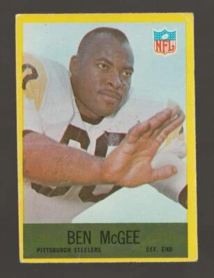 1967 Philadelphia Ben McGee Pittsburgh Steelers #154 Very Good (scratches) - Image 1 of 2
