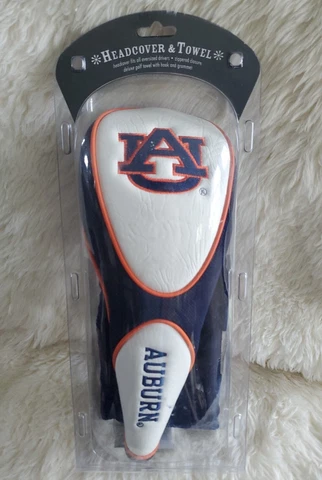 Auburn University Tigers Golf Headcover & Towel New Cover