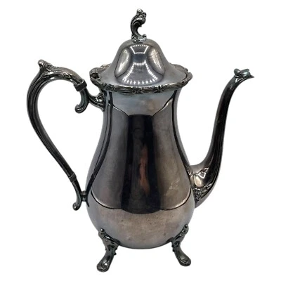 1847 Rogers Bros IS 9201 Reflection Tea Kettle Silverplate Heritage Coffee Pot - Image 1 of 4