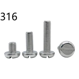 Tornillos de cabeza de sartén ranurados de acero inoxidable 316 M1.6 M2 M3 M4 M5 M6 M10 - Imagen 1 de 5
