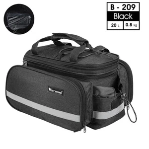 Bike Pannier Bag Rear Rack Waterproof Cycling Bicycle Touring Trunk Bag 20L UK - Picture 1 of 14