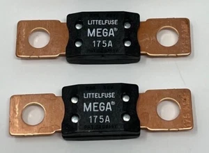 Fusible de retardo de tiempo Littelfuse 0298175 MEGA 175A serie 32V 298, paquete de 2 - Imagen 1 de 3