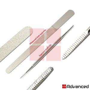 2Pcs Toenail Files Ingrown Diamond Deb Nail File Chiropody Hard Skin Scrapers - Picture 1 of 3