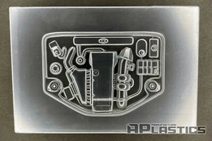 RC Drift Car Body Shell Parts 1:10 M104 Mercedes Engine Bay Clear NEW APlastics - Picture 1 of 4