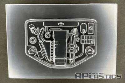 RC Drift Car Body Shell Parts 1:10 M104 Mercedes Engine Bay Clear NEW APlastics - Image 1 of 4