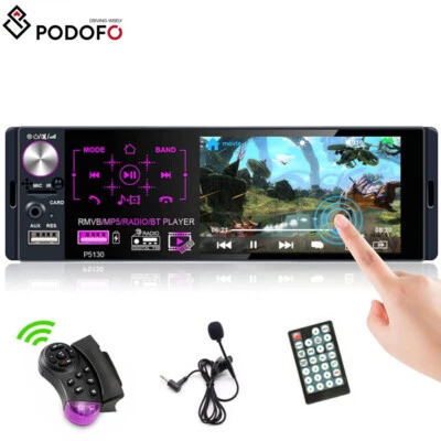 4.1" 1 DIN AUTORADIO MIT RDS AM/FM BLUETOOTH FREISPRECHEINRICHTUNG USB TF AUX-IN - Bild 1 von 4