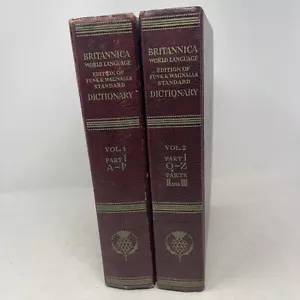 Britannica World Language Edition Funk Wagnalls Standard Dictionary Vol 1-2 1959 - Imagen 1 de 16