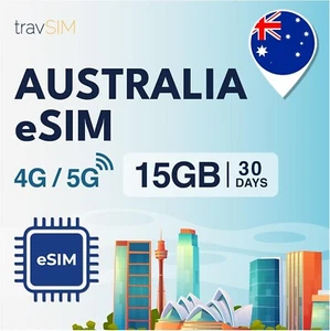eSIM Australia 15GB | Funziona su dispositivi iOS e Android valido 30 giorni - Photo 1/5