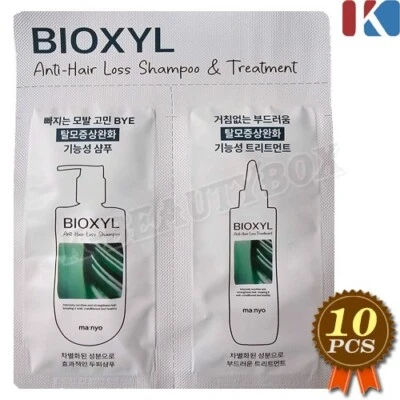 MANYO FACTORY Bioxyl Anti Hair Loss Shampoo 8ml + Treatment 6ml Set 10pcs Sample - Image 1 of 4