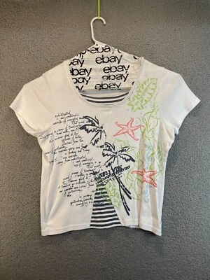 Coral Bay Women's Size XL Orange  Blouse Top Floral Short Sleeve - Image 1 of 4