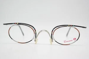Vintage Brille Casanova LC-31 Silber Mehrfarbig Oval Brillengestell eyeglasses - Picture 1 of 6