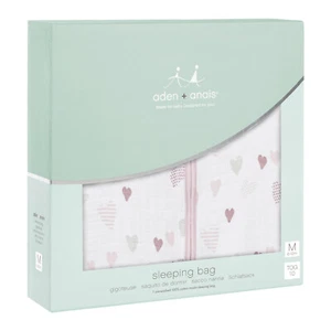 Aden + Anais Classic Summer Sleeping Bag 1.0 TOG Hearbreaker (medium) - Picture 1 of 4