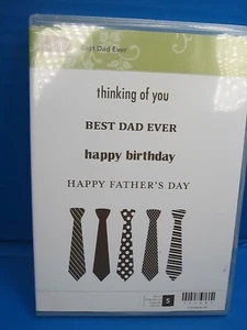 Stampin' Up! BEST DAD EVER Stamp Set Thinking of you ties Father's day birthday - Picture 1 of 5