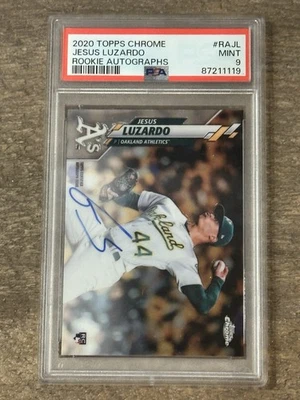 2020 Topps Chrome Rookie Auto #RA-JL - PSA MINT 9 - JESUS LUZARDO - Image 1 of 2