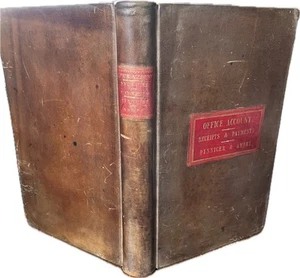 1861 Antique Solicitor Hand Written Ledger Cash Accounts Book Old Journal Prop - Picture 1 of 19