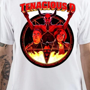 Tenacious D Rock N Roll Camiseta Blanca Manga Corta Todas las Tallas XZ1003 - Imagen 1 de 3