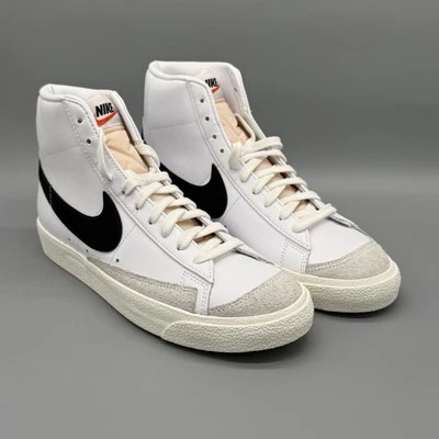 Nike Blazer Mid '77 VNTG Men's 9 White Black Retro Basketball BQ6806-100 NEW - Image 1 of 4