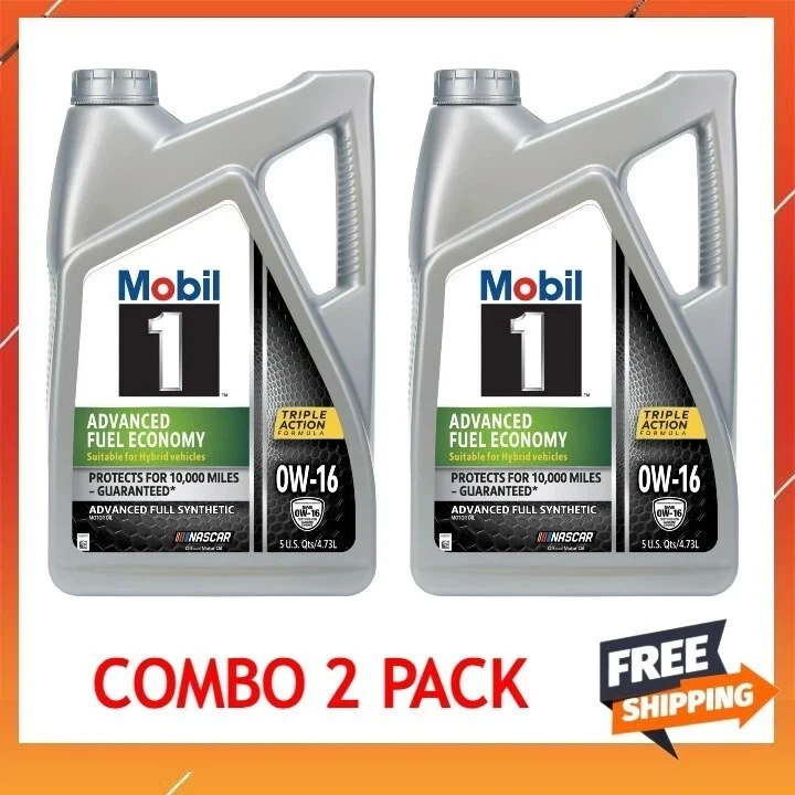 🔥2 PACOTES🔥 Mobil 1 Advanced Fuel Economy óleo de motor totalmente sintético 0W-16, 5 quartos - Imagem 1 de 1