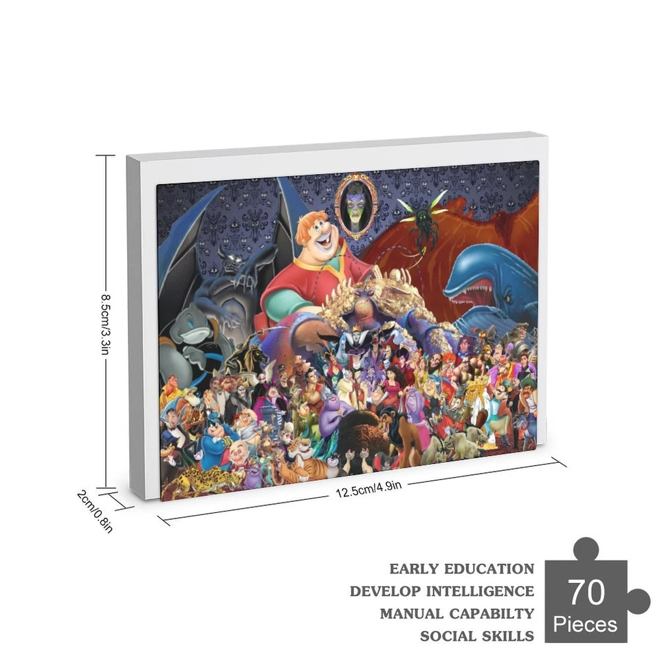 Disney Villains Jigsaw Puzzle 70 Pieces Birthday Gift - Image 1 of 1