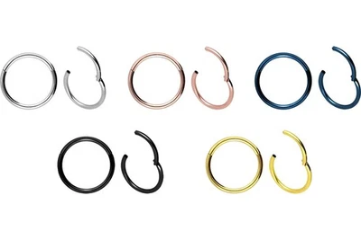 PIERCINGLINE  Piercing Ring SET Chirurgenstahl Segmentring Clicker - Bild 1 von 4