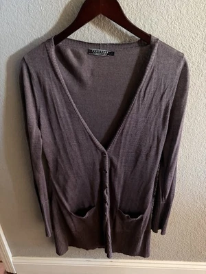 Cárdigan Suéter Peruvian Connection Bebé Alpaca Seda Longline M Ciruela Foto 1 de 4