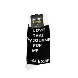 Schitts Creek Socks ‘Love That Journey For Me’ Alexis Black - NEW - Picture 1 of 6