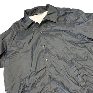 Giacca Coach Vintage Sears Nylon Foderata Sherpa XL Nera Anni 80 Made in Thailand - Foto 1 di 5