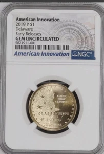 2019 P $1 DELAWARE NGC Gem UNC AMERICAN INNOVATION DOLLAR EARLY RELEASES - Picture 1 of 2