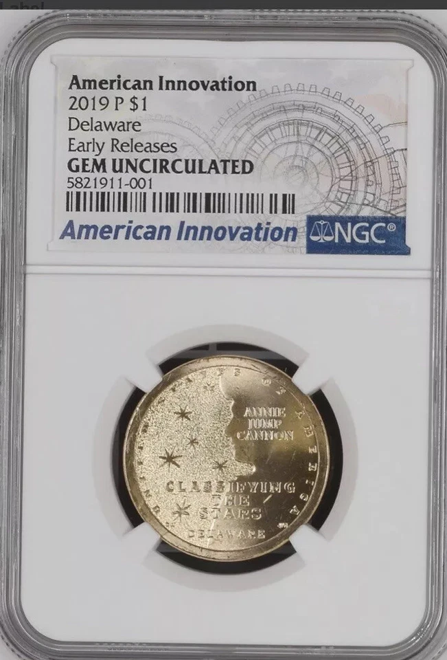 2019 P $1 DELAWARE NGC Gem UNC AMERICAN INNOVATION DOLLAR EARLY RELEASES - Image 1 of 2