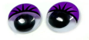 50 Selbstklebende Wackelaugen 10mm mit Wimpern / Bunt / Bastelbedarf für Kinder  - Bild 1 von 16