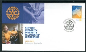 2021 Rotary International 100 Years in Australia FDC - Melbourne Vic 3000 PMK - Picture 1 of 2