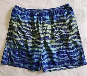 Traje de baño Reel Legends azul real verde para hombre rendimiento corto L-XL - Imagen 1 de 8